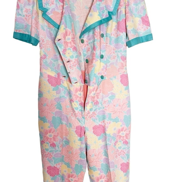 Vintage Floral Jumpsuit Size Medium - Picture 3 of 9